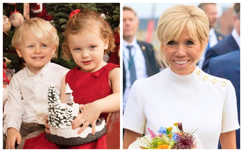 Brigitte Macron e os gémeos do Mónaco