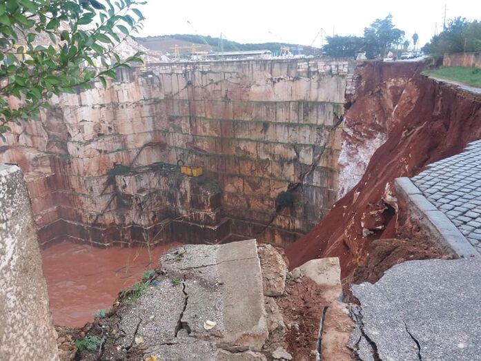 Troço de estrada abateu entre Borba e Vila Viçosa