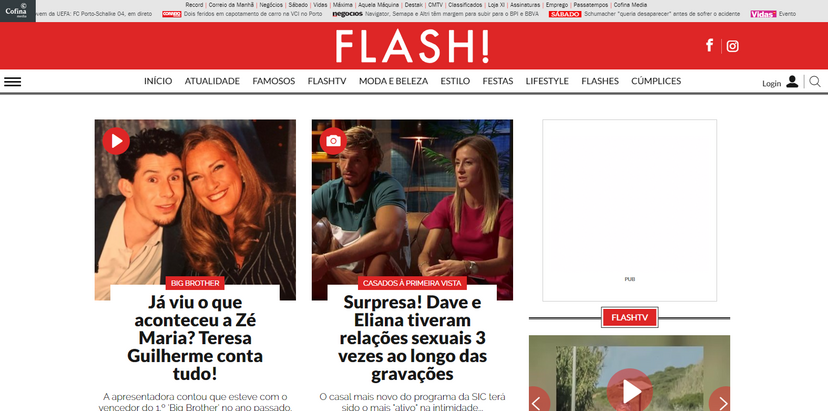 FLASH!, site, recorde