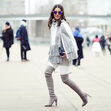 Overknees com skinny jeans