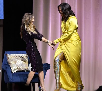 O que é isto? Michelle Obama surpreende com botas altas extravagantes de 3400 euros