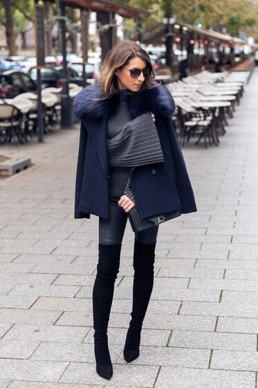 Overknees com skinny jeans