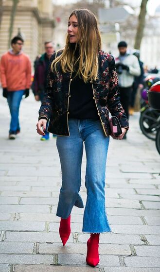 Sock boots com croped jeans 