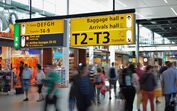 aeroporto, chegadas, Amsterdão, holanda, viagens, viajar