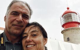 Rodrigo Guedes de Carvalho em viagem romântica com a mulher 