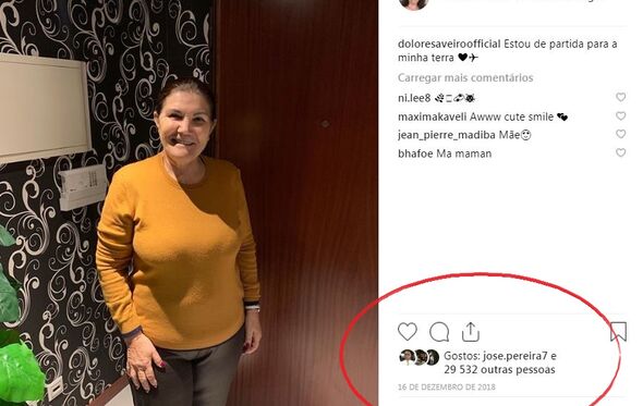 Dolores Aveiro longe dos netos