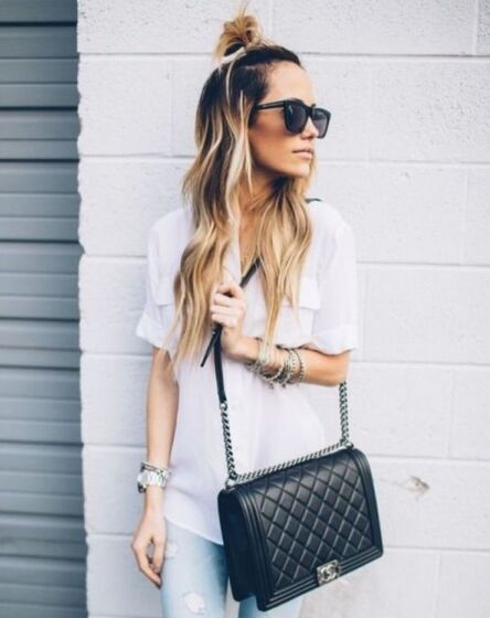 Tendência penteados: half bun