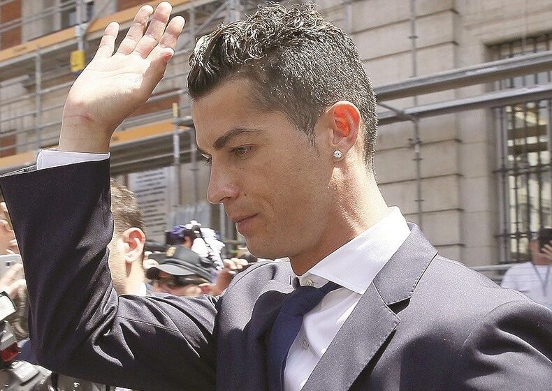 Cristiano Ronaldo à chegada ao tribunal