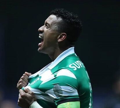 Nani emocionado na despedida do Sporting