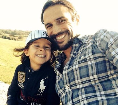 José Fidalgo com o filho Lourenço