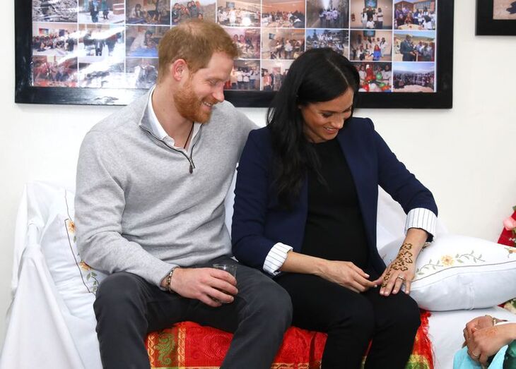 Meghan Markle e príncipe Harry em Marrocos