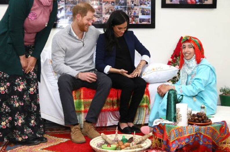 Meghan Markle e príncipe Harry em Marrocos
