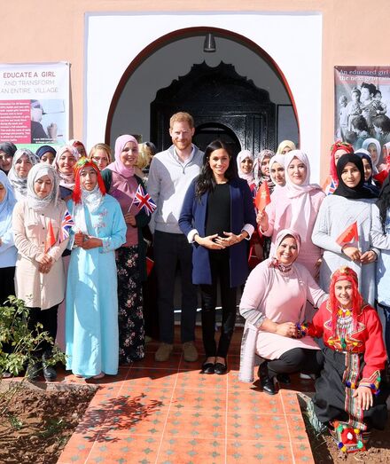 Meghan Markle e príncipe Harry em Marrocos