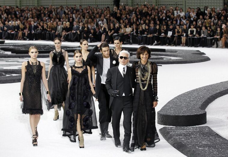  Ines de la Fressange, Karl Lagerfeld