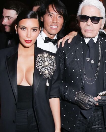 kim kardashian, karl lagerfeld, chanel, morte, moda