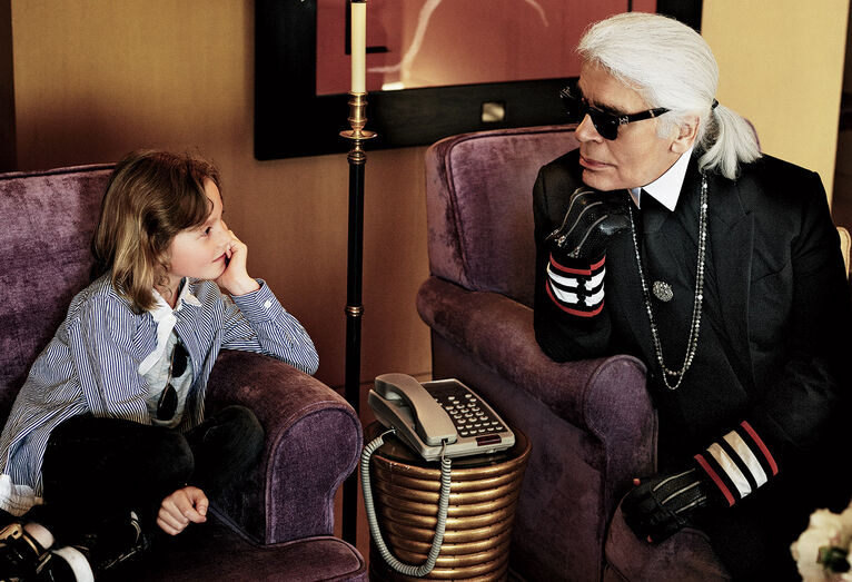 Karl Lagerfeld e Hudson Kroenig