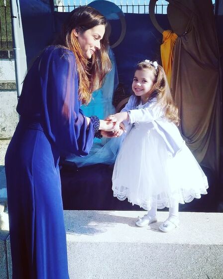 Laura Galvão e a filha