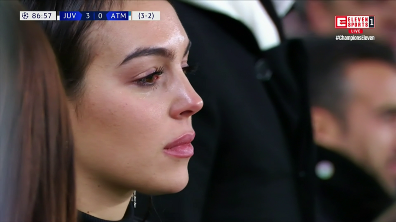 Georgina emociona-se com hat trick de Ronaldo