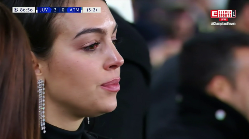 Georgina emociona-se com hat trick de Ronaldo