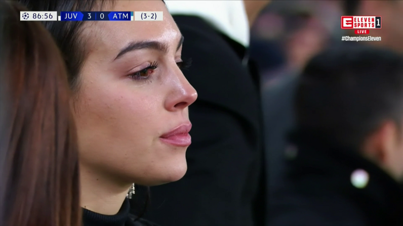 Georgina emociona-se com hat trick de Ronaldo