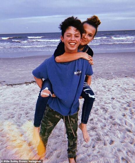 Romeo Beckham, Millie Bobby Brown
