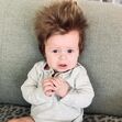 bebé com cabelo enorme, austrália