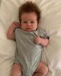 bebé com cabelo enorme, austrália