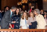 Letizia e família real espanhola nas cerimónias da Pascoa 