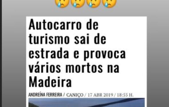 Katia Aveiro sobre a tragédia na Madeira