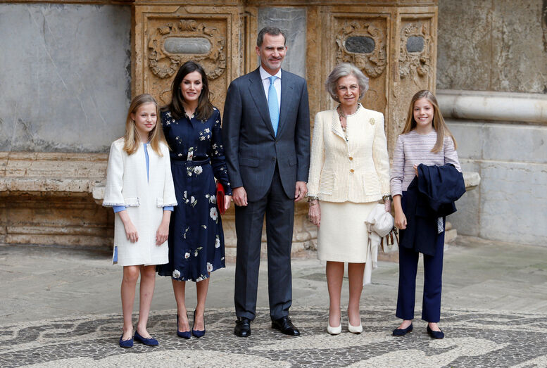 Letizia e família real espanhola nas cerimónias da Pascoa 