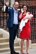 William e Kate Middleton, com o terceiro bebé Louis. (2018)