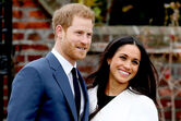 Meghan Markle e o atual marido, Harry. 