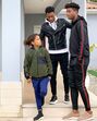 Yannick Djaló com o filho e irmão