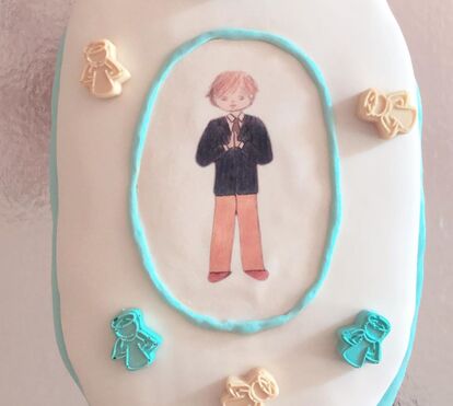 Nuno Gomes 'babado' com o filho no dia da Primeira Comunhão