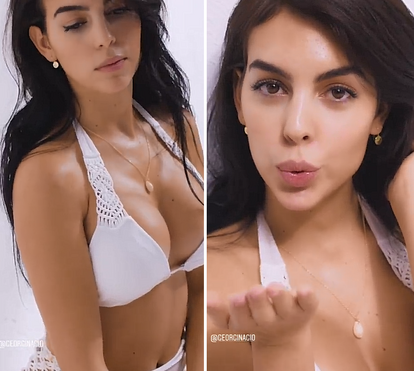 Aguenta coração! Georgina muito sedutora em novo vídeo de biquíni