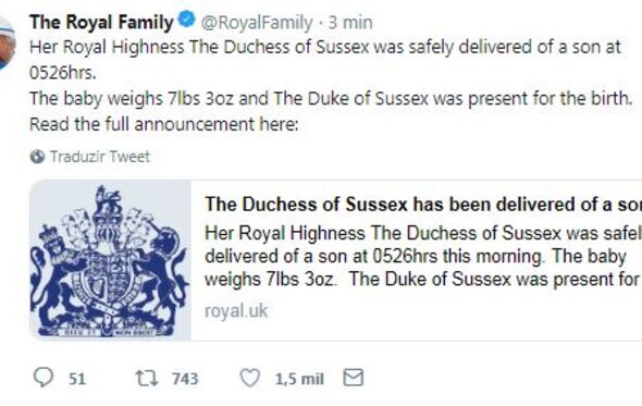 Detalhes sobre o nascimento do filho de Meghan e Harry