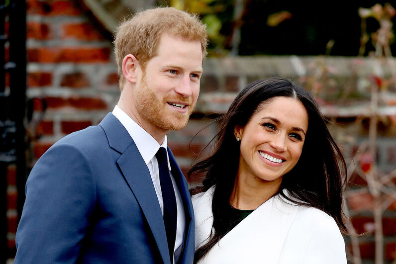 Meghan Markle e o atual marido, Harry. 