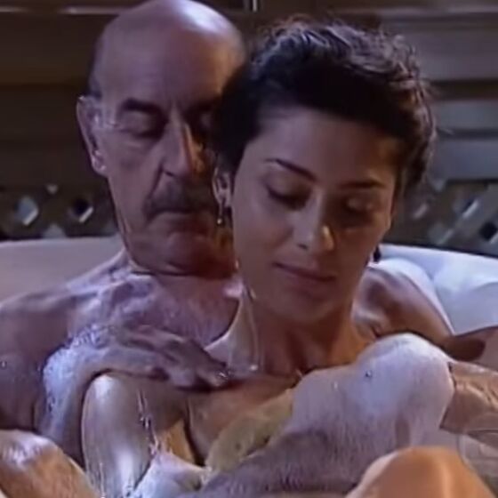 Maria Fernanda Cândido e Raul Cortez em 'Terra Nostra'