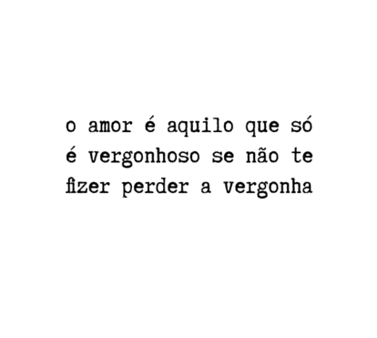 O amor é...