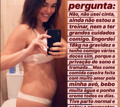Maravilhosa! Melânia Gomes mostra o corpo 15 dias depois se ser mãe