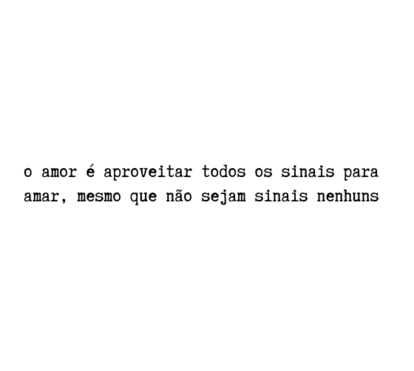 O amor é...