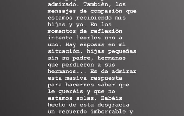 Mensagem, esposa de Antonio Reyes