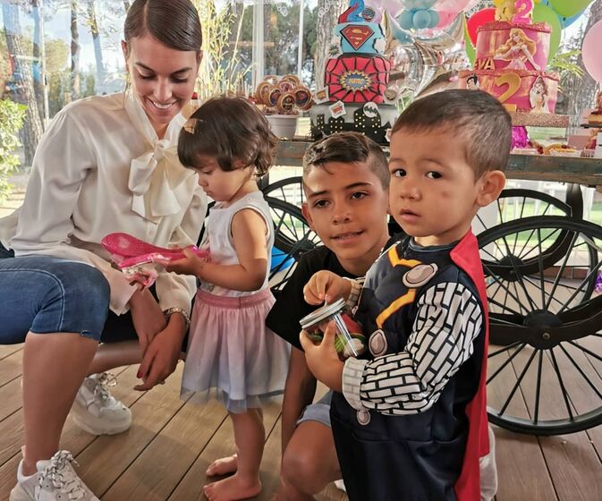 Georgina Rodríguez, Cristiano Ronaldo, festa de aniversário de Eva e Mateo