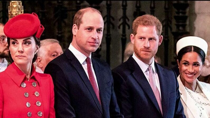William, Harry , Meghan e Kate