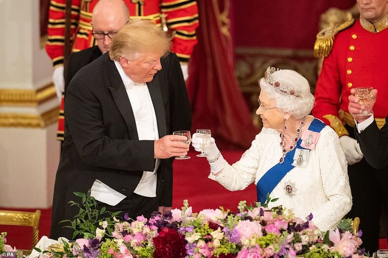 trump, família real britânica