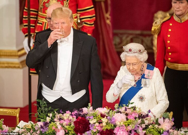 trump, família real britânica