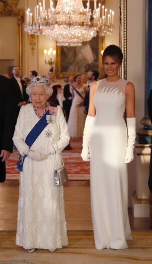 Melania Trump e a rainha Isabel II