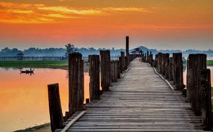 U Bein Bridge, Amarapura, Myanmar, viagens