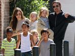 Brad Pitt e Angelina Jolie e a família
