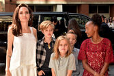 Brad Pitt e Angelina Jolie e a família